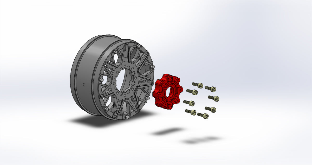 Tires &amp; Wheels B-UPHILL 1/8 Buggy Soft MFT (Removable 17mm Hex 0" &amp; 1/2" Offset) (2)