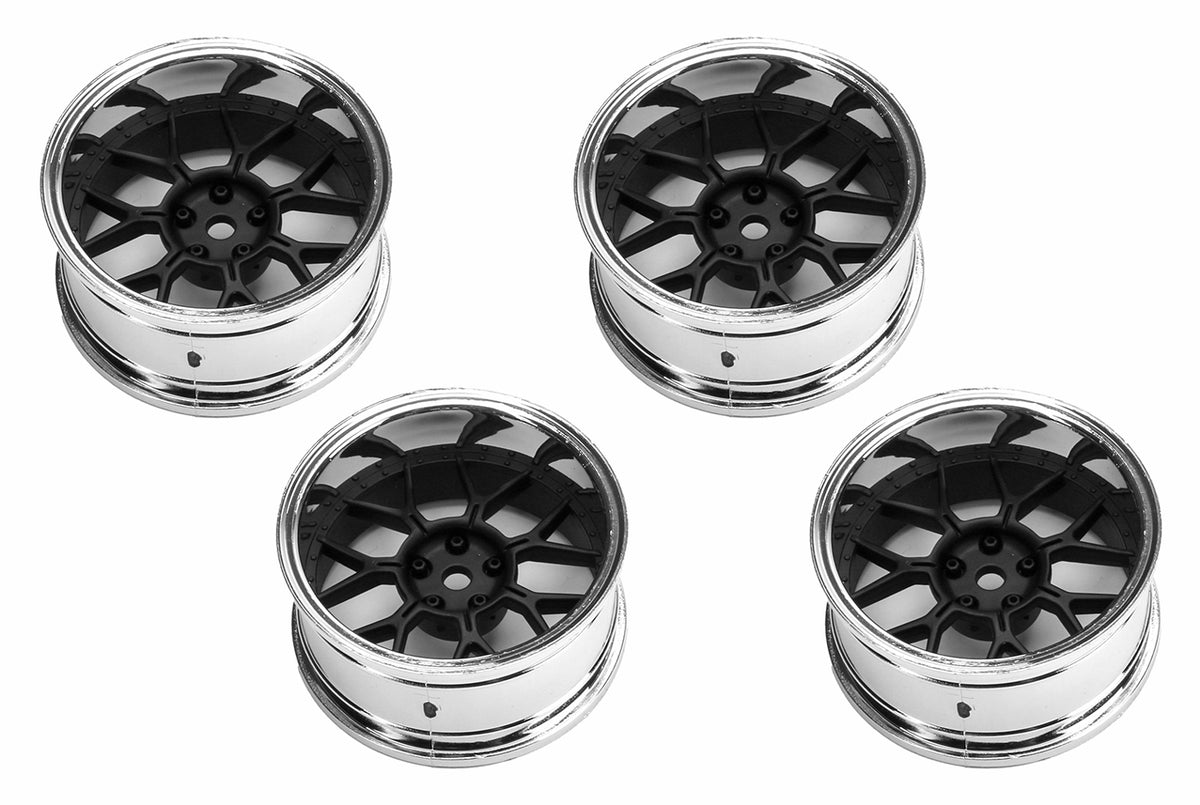 Wheels Drift 14-Spoke Matte Black (2,4,6,8mm Offset) 12mm Hex (4)