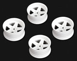 Wheels Drift 5-Spoke White (2,4,6,8mm Offset) 12mm Hex (4)