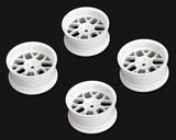 Wheels Drift 14-Spoke White (2,4,6,8mm Offset) 12mm Hex (4)