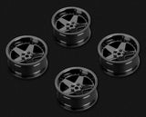 Tires &amp; Wheels Drift / 5-Spoke Black (2,4,6,8mm Offset) 12mm Hex (4)