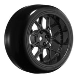 Tires &amp; Wheels Drift / 14-Spoke Black (2,4,6,8mm Offset) 12mm Hex (4)
