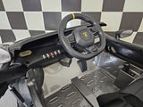 Lamborghini Auténtica 12V elbil för barn – 1 person, metallic grå