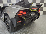 Lamborghini Auténtica 12V elbil för barn – 1 person, metallic grå