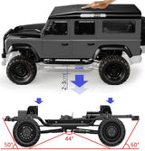 Land Rover Defender D110 4WD - 5-dörrars mycket detaljerad 1:8 crawler