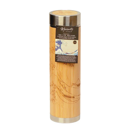 Bamboo tea bottle 400 ml - The great wave of Kanagawa