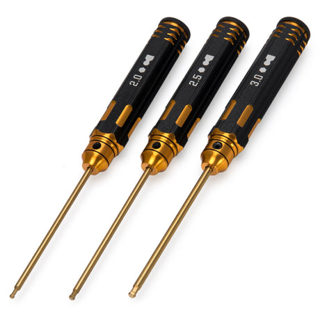 Pro TiN Allen Wrench Ball Hex Tool Set 2, 2.5 &amp; 3mm
