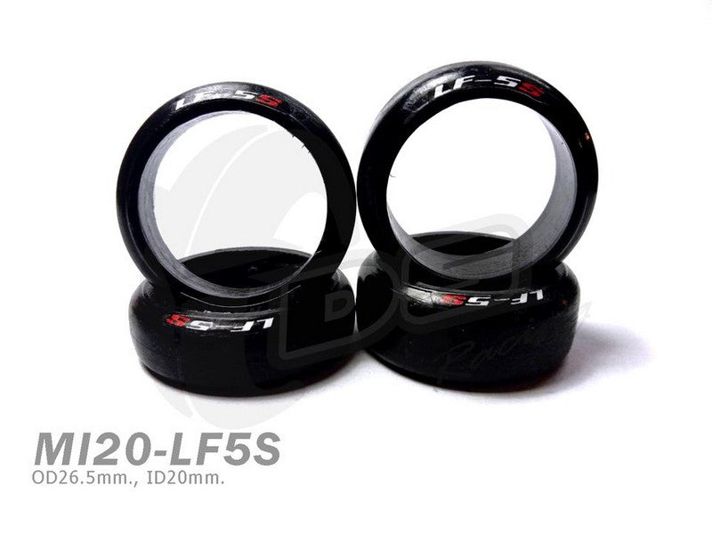 DS Racing  MI20-LF5SNW - LF5S 8.5/11mm Drift Tire Set for 1:28 Mini-Z (4)