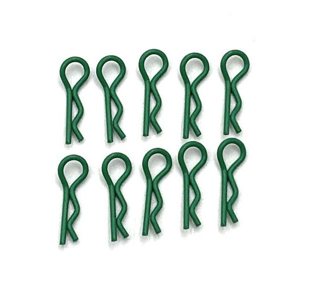 Marka Racing Body Clips 1/28 - 30° Angle Fluo Green (10Pcs)