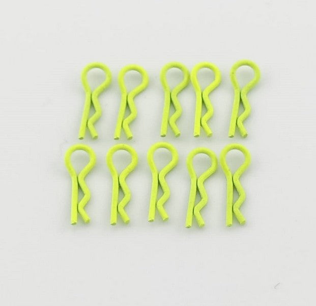 Marka Racing Body Clips 1/28 - 30° Angle Fluo Yellow (10Pcs)