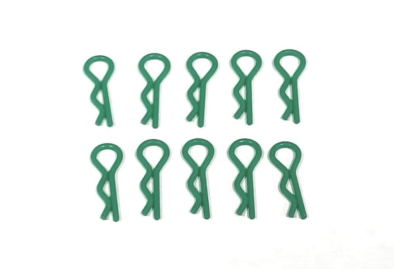 Marka Racing Body Clips 1/28 Fluo Green (10Pcs)