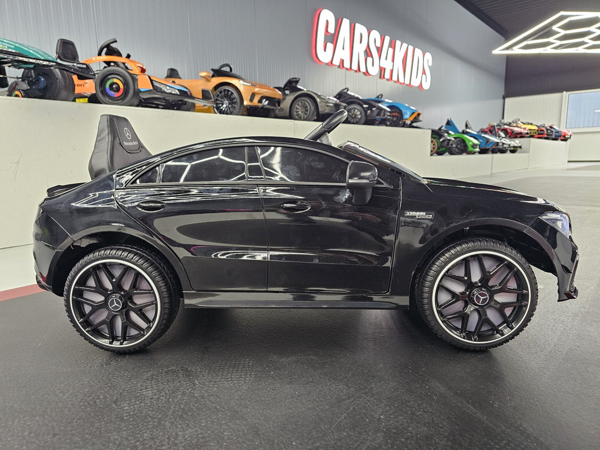 Elektrisk børnebil Mercedes CLA 45 metallic sort