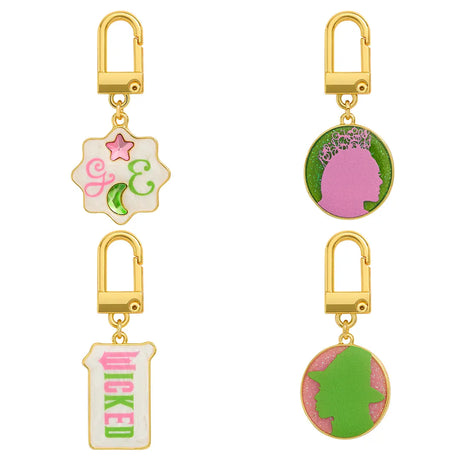 4 Charm & Chain Set - Glinda & Elphaba - Wicked