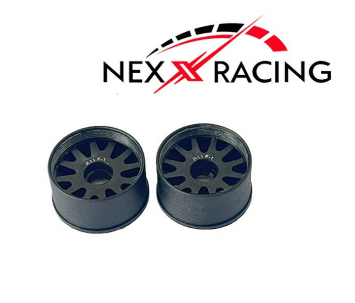 NexxRacing NXUSA-EVO-R0 - JUD Carbon-fiber RWD Flanged REAR Wheels (2pcs) for Mini-Z - R11 OFFSET 0