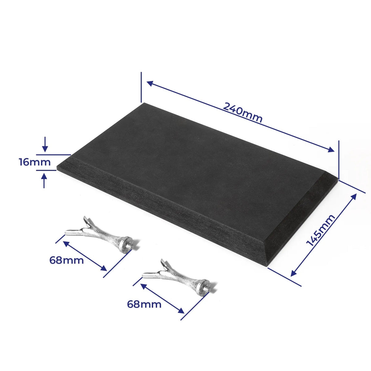OcCre Display Base 240x125mm Black w/ Support for America 1851 AmericaÂ´s Cup