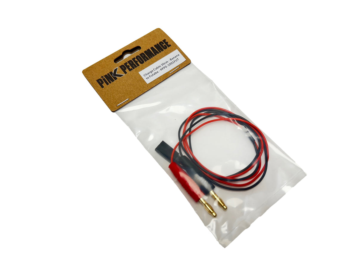 PINK PERFORMANCE PP0-1001FUT - Charge Cable 30cm Pink Performance - Banana to Futaba