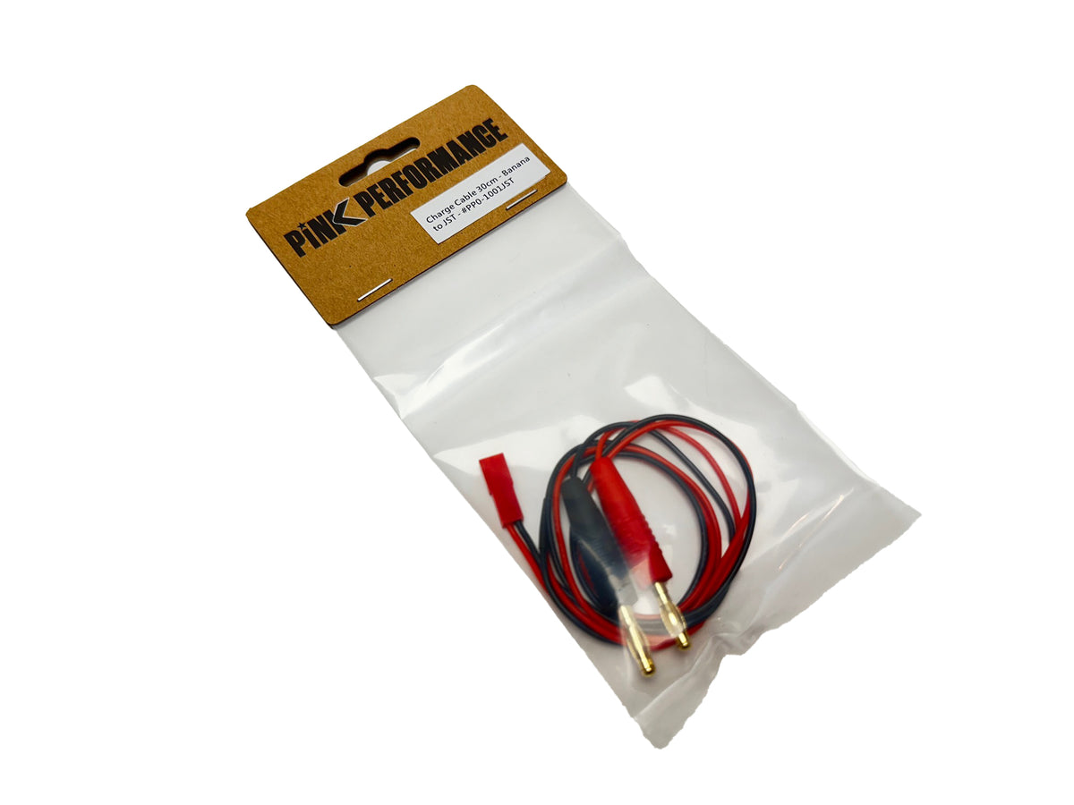 PINK PERFORMANCE PP0-1001JST - Charge Cable 30cm Pink Performance - Banana to JST