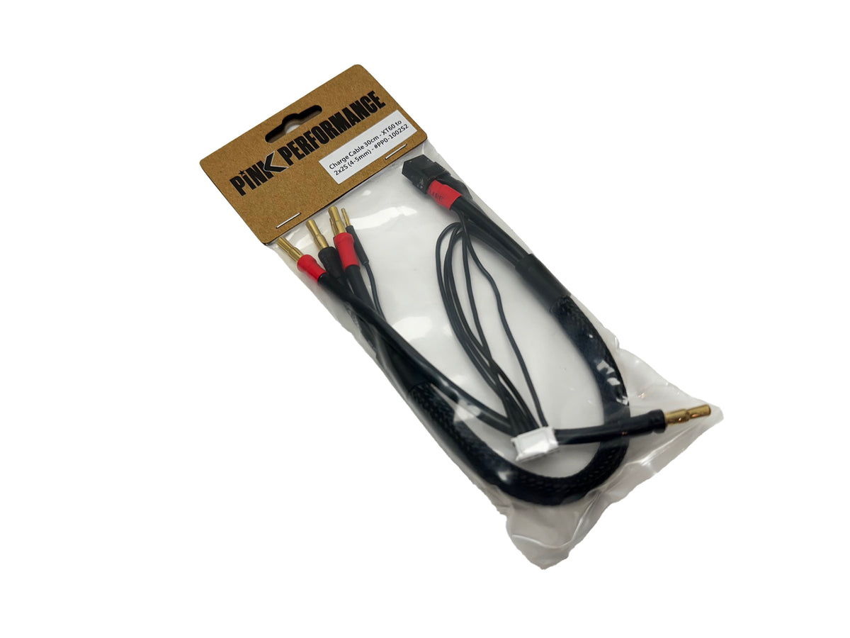 PINK PERFORMANCE PP0-1002S2 - Charge Cable 30cm Pink Performance - XT60 to 2x2S 4-5mm