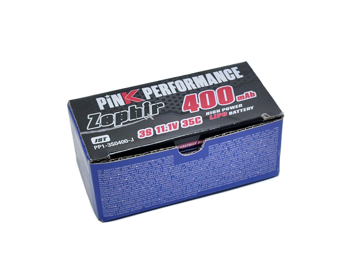 PINK PERFORMANCE PP1-3S0400-J - Pink Performance Zephir LiPo 3S 11.1V-400-35C JST 40x21x23mm 35g