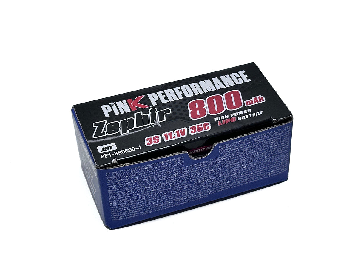 PINK PERFORMANCE PP1-3S0800-J - Pink Performance Zephir LiPo 3S 11.1V-800-35C JST 70x31x20.5mm 72g