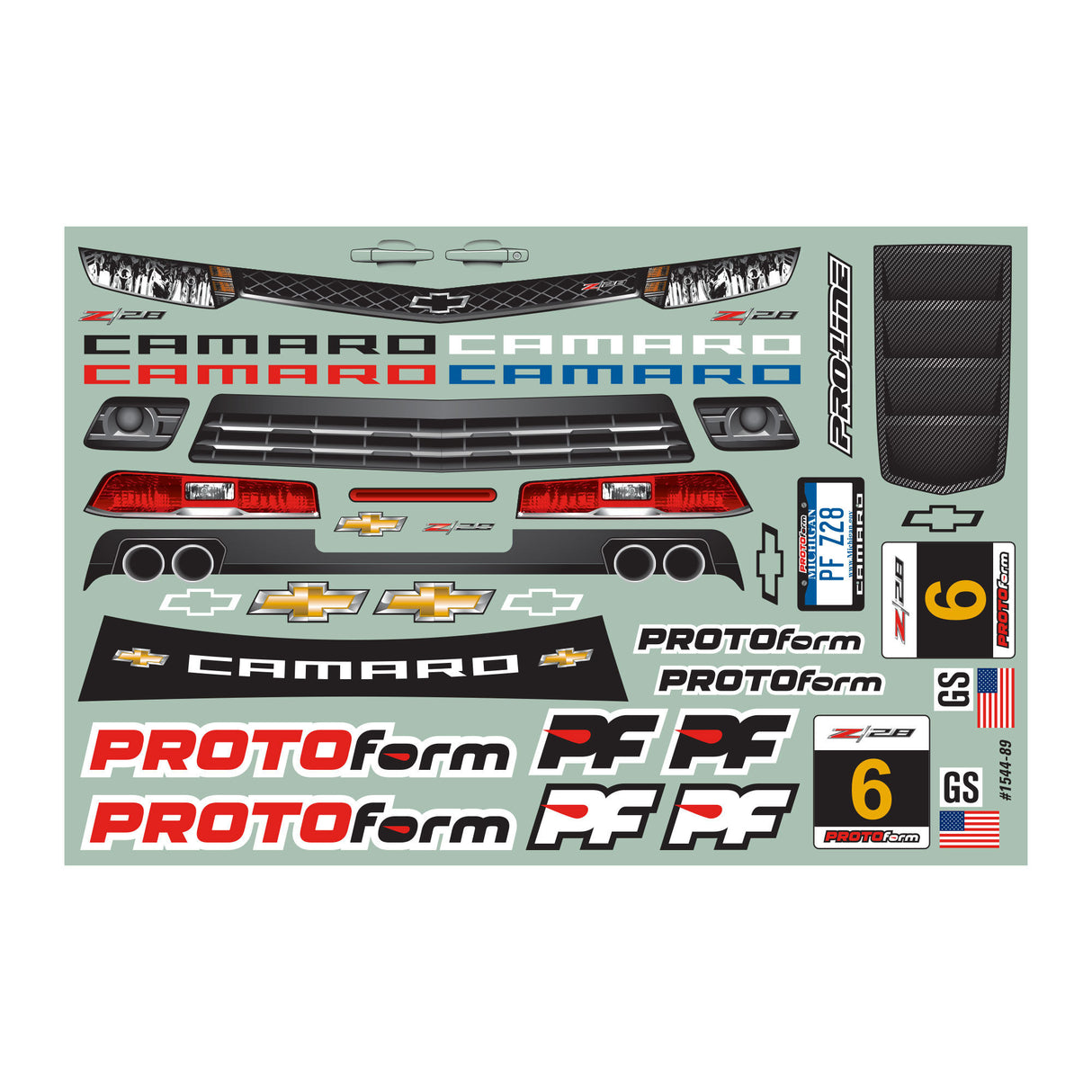 Chevy Camaro Z/28 Clear Body, 190mm : Touring Car