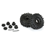Mickey Thompson Baja Pro X 2.8" Tires Mounted on Raid Black 6x30 Removable Hex (12mm & 14mm) Wheels (2) for Big Rock™ 3S, Granite™ 3S, Stampede® 2wd & 4x4 and other 1/10 Monster Trucks