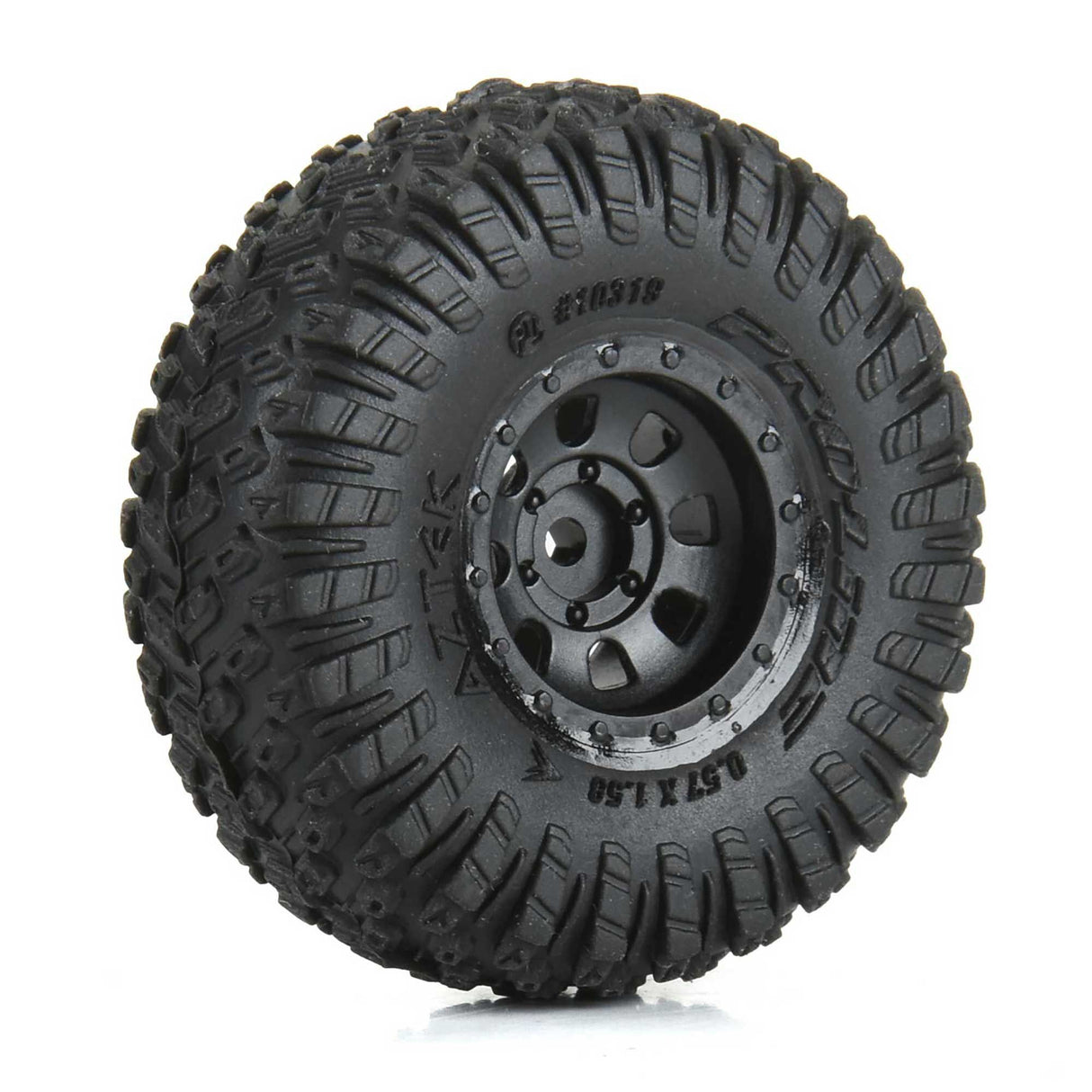 1/30 Aztek Front/Rear Mounted Black Clobber (4): Axial SCX30