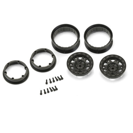 Fr, R Impulse 1.9 Blk Plastic Bead-Loc Whl:Crawler
