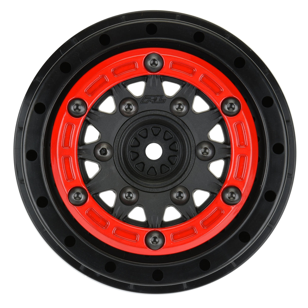 1/10 Raid Bead-Loc F/R 2.2/3.0 SC (2) Rd/Blk