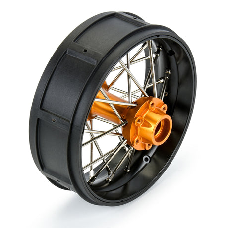 Pro-Spec Aluminum V2 Bead Rear Wheel Black/Gold (1): Losi Promoto-SM