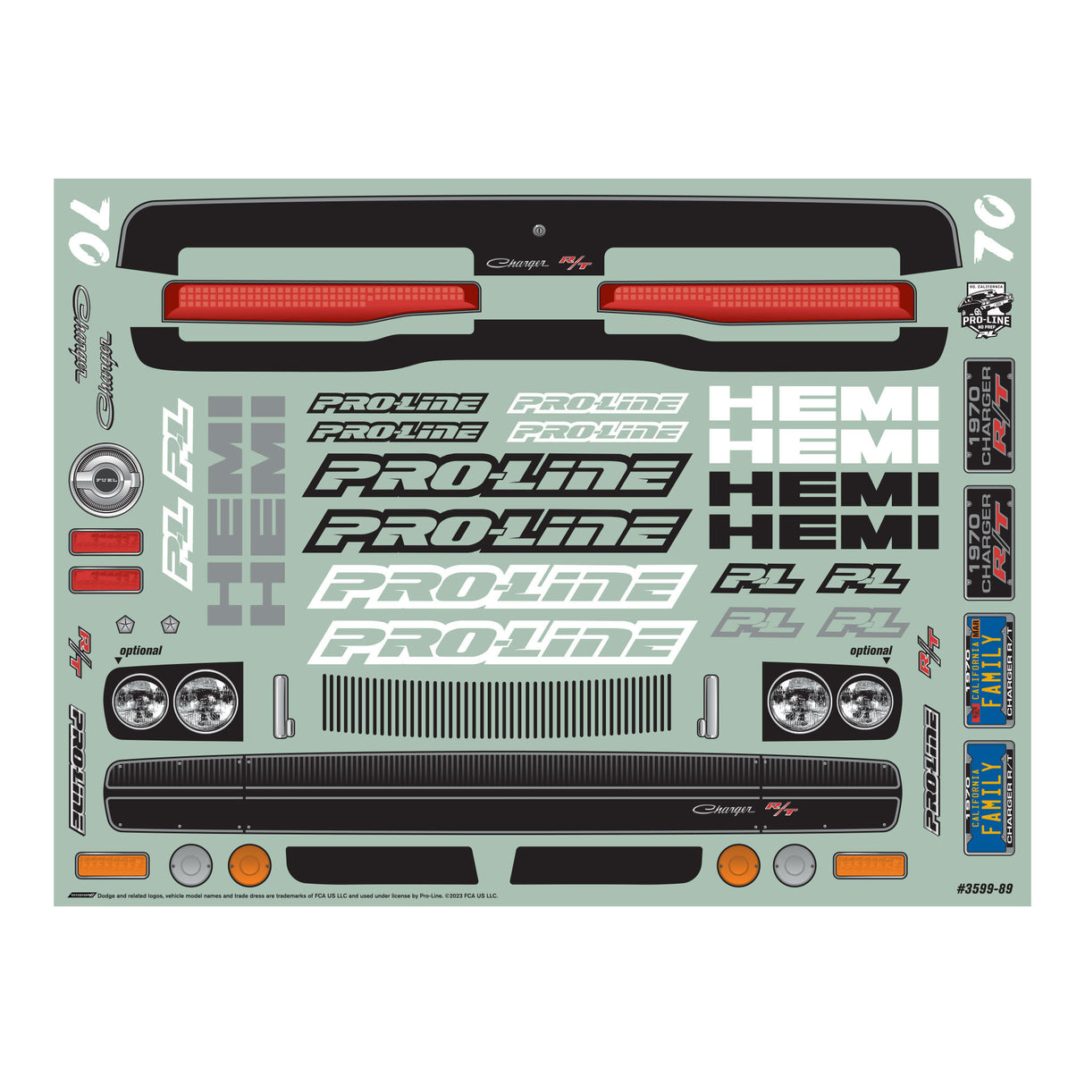 1/10 1970 Dodge Charger Clr Bdy: Drag Car