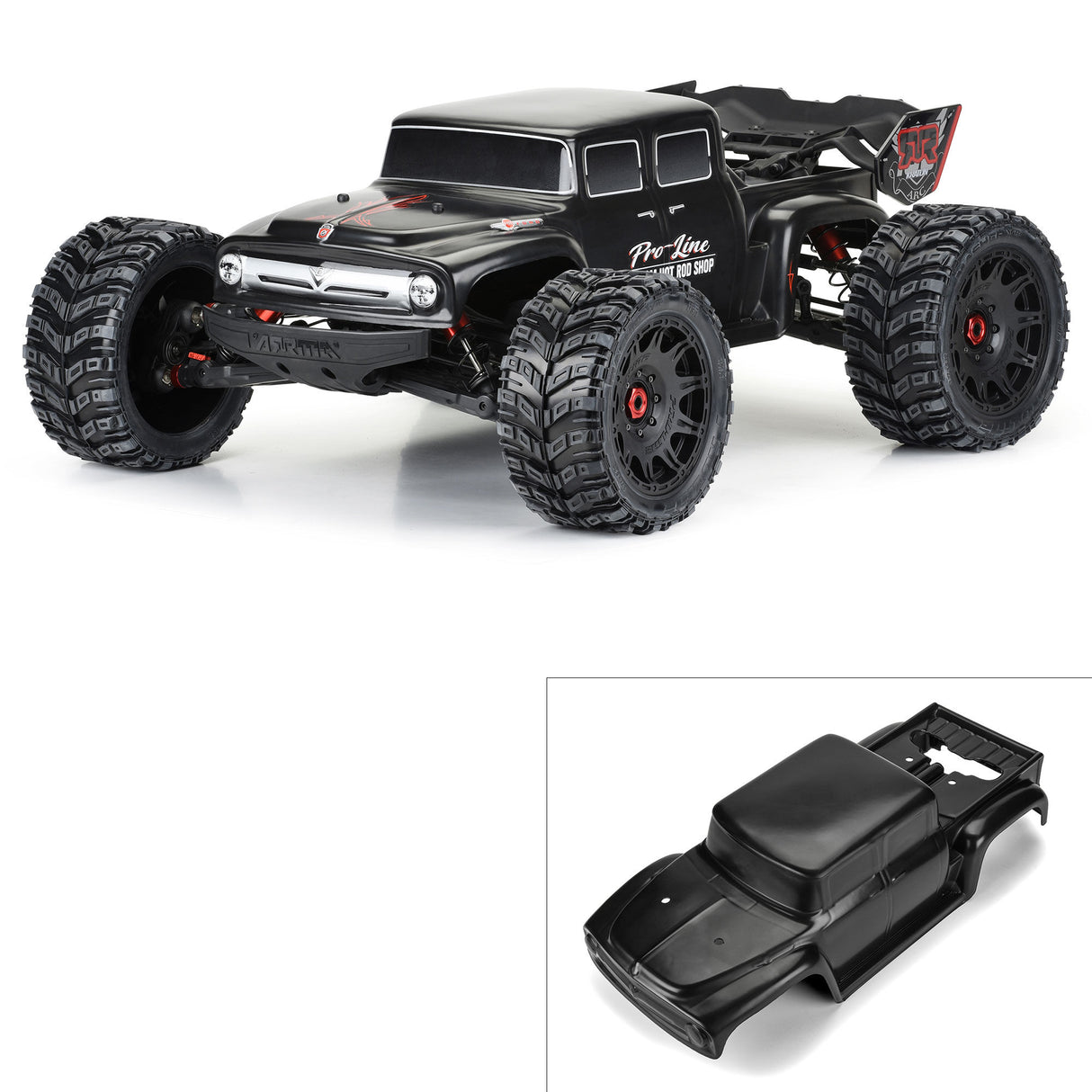 1/5 Pre-Cut Ford F-100 Bash Armor Black Body: Kraton 8S