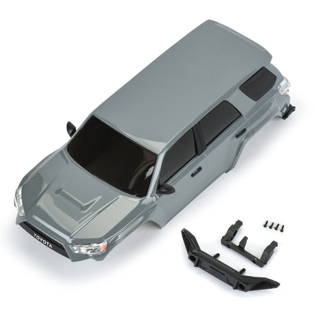 2024 Toyota 4Runner Hard Body Painted (Lunar Rock Gray) and Assembled for Axial SCX24 (132mm Wheelbase)