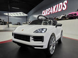 Porsche Cayenne batteri børnebil 12 volt hvid