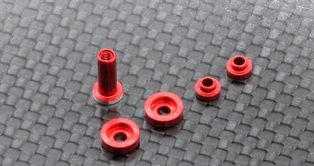 Radtec PC-20001K - Mini-Z MR-03 spacer set and friction post (1pcs) Black