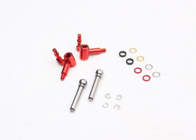 Radtec PC-20007R - Mini-Z MR-04 Aum Steering Knuckle Set, Red, 0 Camber