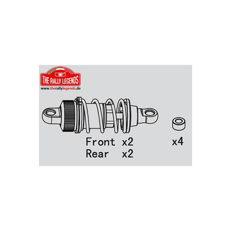 DISC.. Shock Set (Plastic) for Touring car (Short) (4)
