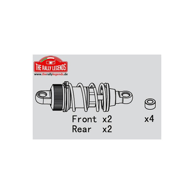 DISC.. Shock Set (Plastic) for Touring car (Short) (4)