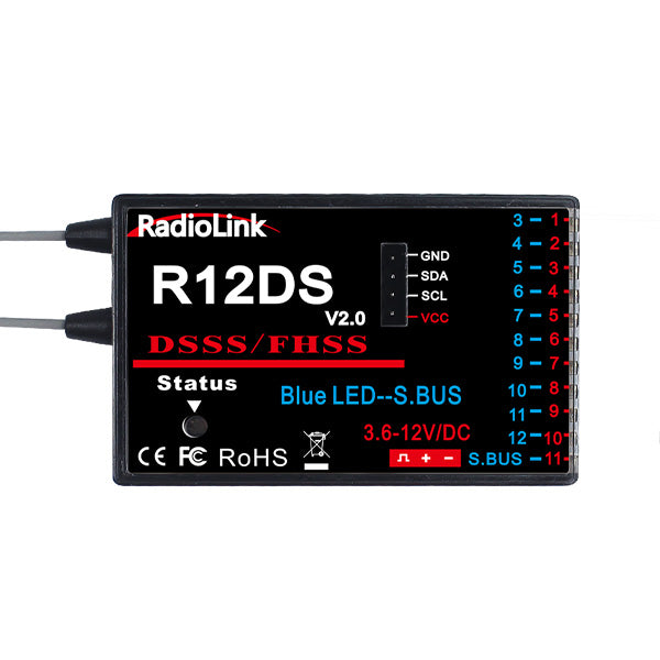 AT10II Radio Mode1 Incl. 2pcs R12DS Receiver &amp; 2pcs PRM-01