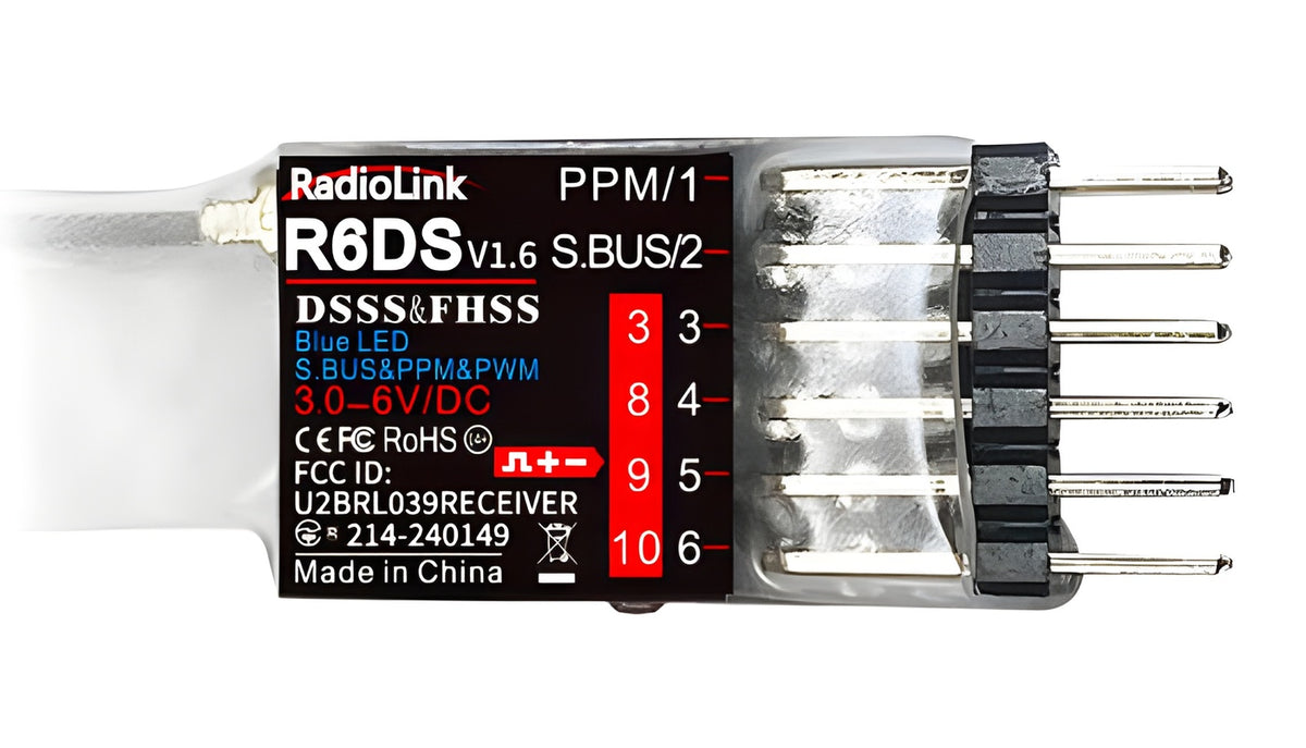 Receiver R6DS 6/10-channels (AT9, AT9S, AT10, AT10ll)