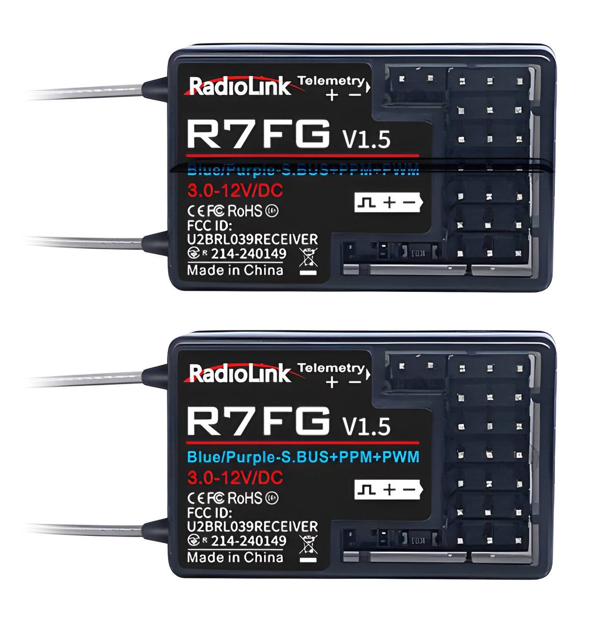 RC6GS V3 RC Transmitter with 2x R7FG Receiver