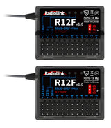 T12D Mode-1 RC Transmitter with 2x R12F Receiver