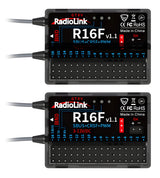 T16D Mode-1 RC Transmitter with 2x R16F Receiver