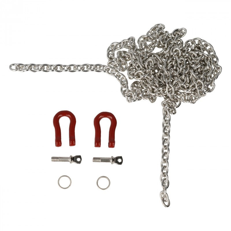 Towing chain with shackles