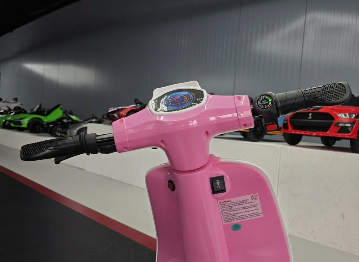 Barnscooter 24V – rosa