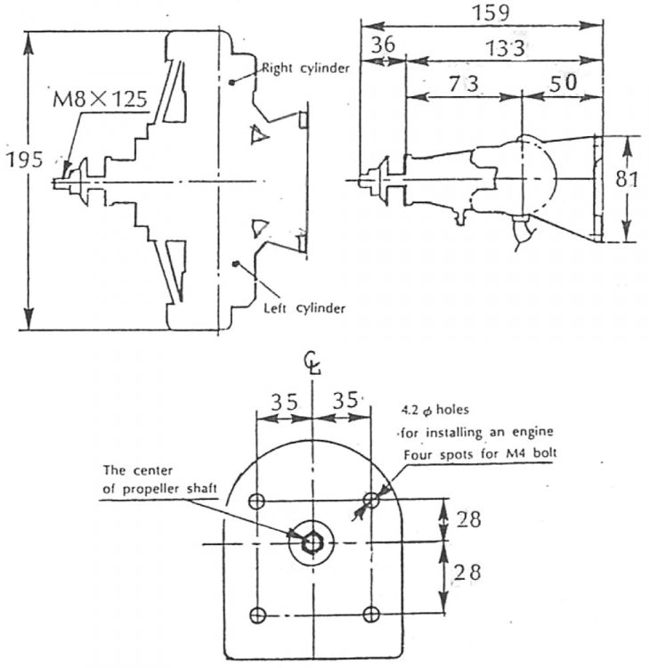 FA-182TD 30cc Twin 4-stroke Methanol Engine