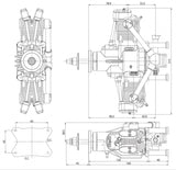 FG-41TS 41cc 4-stroke Twin Gasoline Engine