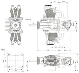 FG-61TS 61cc 4-cycle Twin Gas engine