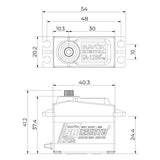SA-1256TG Plus Servo 20Kg 0,15s Alu Coreless Titanium Gear
