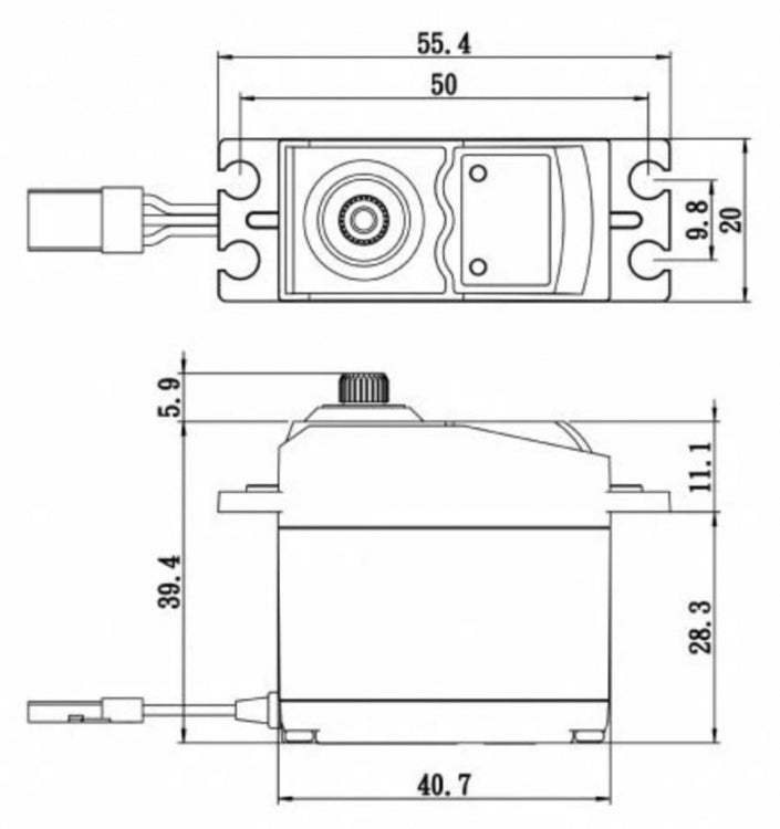 SC-0252MG Plus Servo 10,5Kg 0,19s Metal Gear